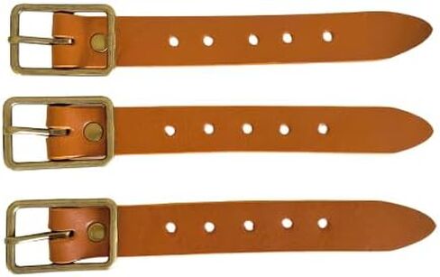Kilt Extenders Light Brown Leather Antique Brass Buckle (3/4 inch, 2pc.) in Saudi Arabia