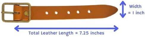 Kilt Extenders Light Brown Leather Antique Brass Buckle (3/4 inch, 2pc.) in Saudi Arabia
