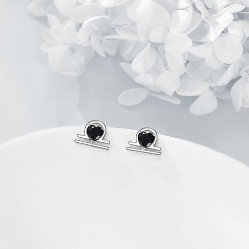 Zodiac Constellation Earrings with Heart-Shaped Birthstones Aquarius Earrings - Unique Jewelry Gift for Aquarius Women in Kuwait