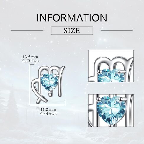 Zodiac Sign Earring with Birthstone 12 Constellation Stud Earrings Sterling Silver Zodiac Sign Stud Earrings Gifts for Women Girls in Kuwait