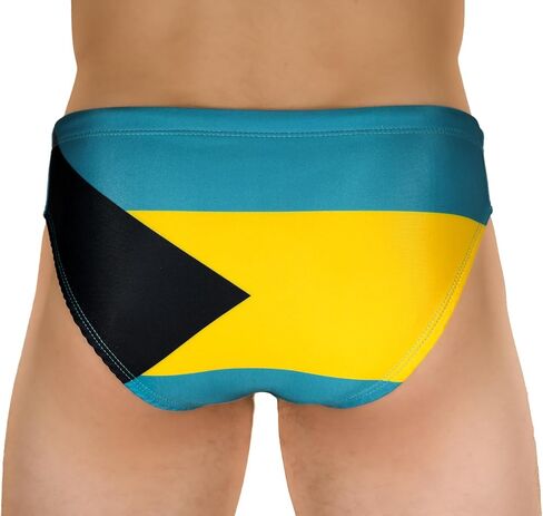 Bahamas Flag Men's Swimbrief - Men's Patriotic Swimbrief - Bahamas Flag Bikini Brief - Bahamas Pride Swimwear in Saudi Arabia