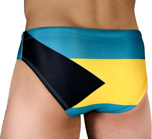 Bahamas Flag Men's Swimbrief - Men's Patriotic Swimbrief - Bahamas Flag Bikini Brief - Bahamas Pride Swimwear in Saudi Arabia