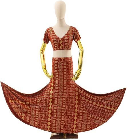 Muslim women's festival fashion dance dress ballet performance dress (Black silver) in Saudi Arabia