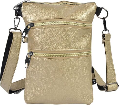 Nupouch Anti-theft 3 Zipper Crossbody Detachable Strap Credit Card Holder in Saudi Arabia