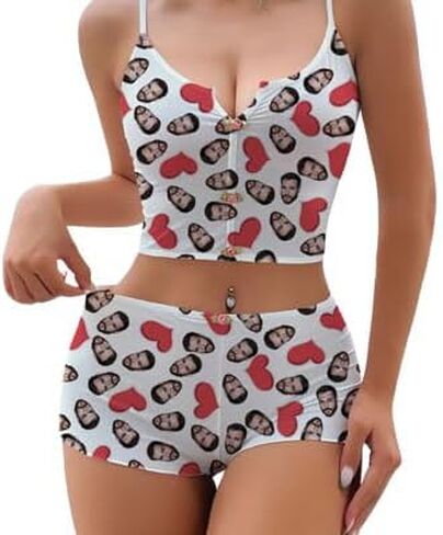 الصورة المخصصة المخصصة لخط العنق المحصور مجموعة Lingerie ، مجموعة Lenceria personalizado con tu foto (M) in Kuwait