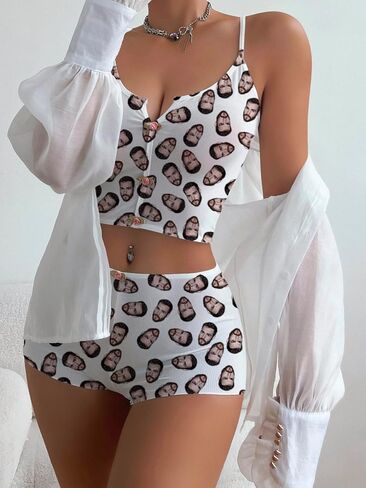 الصورة المخصصة المخصصة لخط العنق المحصور مجموعة Lingerie ، مجموعة Lenceria personalizado con tu foto (M) in Kuwait