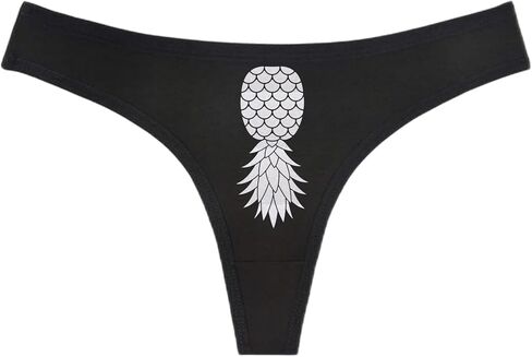 UPSIDE DOWN PINEAPPLE Swingers Black Thong - Choose Your Glitter Image Color - HotWife MFM Threesome (L, Gold Glitter) in Saudi Arabia