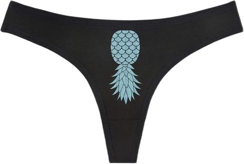 UPSIDE DOWN PINEAPPLE Swingers Black Thong - Choose Your Glitter Image Color - HotWife MFM Threesome (L, Gold Glitter) in Saudi Arabia
