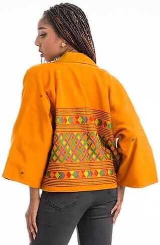 Mustard Friday by Iyana Ki ~ Cardigan w/Silk Embroidery in Saudi Arabia