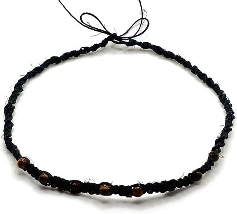 Reggae Necklace Hemp Choker for Men Women Teen Girls Tie On Adjustable Handmade Beach Hemp Jewelry in Saudi Arabia