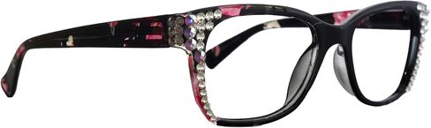 آزول ، (بلينغ) نظارات القراءة 4 نساء W (Clear N AB) بلورات أوروبية حقيقية. +1.5 ..+5 NY Fifth Avenue (+1.00) in Saudi Arabia
