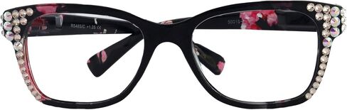 آزول ، (بلينغ) نظارات القراءة 4 نساء W (Clear N AB) بلورات أوروبية حقيقية. +1.5 ..+5 NY Fifth Avenue (+1.00) in Saudi Arabia