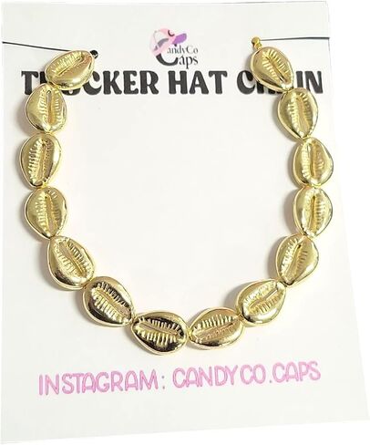 Trucker Hat Chain hat bar hat bar party supplies gold chain 4th july christmas rhinestone wedding bride (Black Chain) in Saudi Arabia