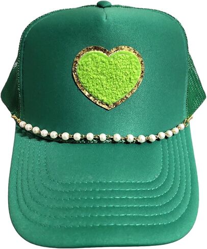 Trucker Hat Chain hat bar hat bar party supplies gold chain 4th july christmas rhinestone wedding bride (Black Chain) in Saudi Arabia