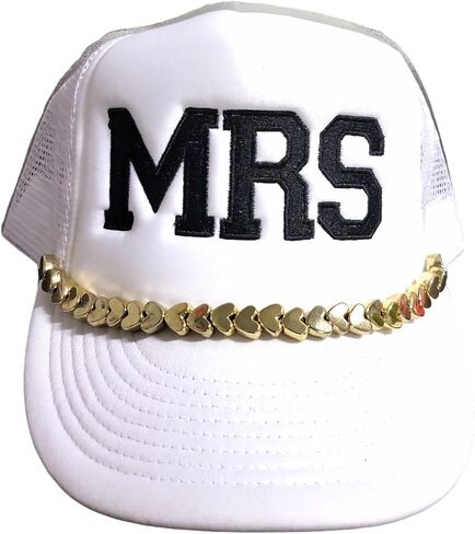 Trucker Hat Chain hat bar hat bar party supplies gold chain 4th july christmas rhinestone wedding bride (Black Chain) in Saudi Arabia