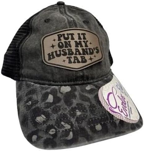 Funny Put It On My Husbands Tab Pony Tail Hat, Adjustable Lepoard Women - Put It On My, Cowboy, Girl Dad, Womens Hat in Saudi Arabia