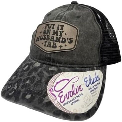 Funny Put It On My Husbands Tab Pony Tail Hat, Adjustable Lepoard Women - Put It On My, Cowboy, Girl Dad, Womens Hat in Saudi Arabia