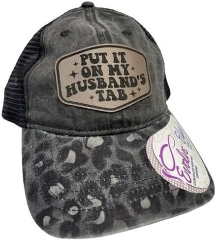 Funny Put It On My Husbands Tab Pony Tail Hat, Adjustable Lepoard Women - Put It On My, Cowboy, Girl Dad, Womens Hat in Saudi Arabia