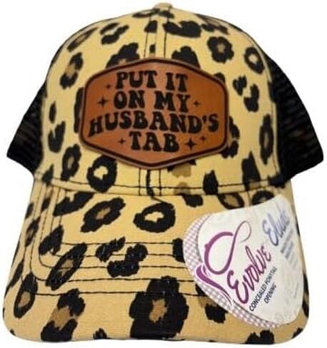 Funny Put It On My Husbands Tab Pony Tail Hat, Adjustable Lepoard Women - Put It On My, Cowboy, Girl Dad, Womens Hat in Saudi Arabia