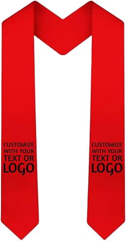 Custom Graduation Stole - Personalized Military Sash for US Marine Corps Commencement Ceremony, Tailor-Made Keepsake Stole to Celebrate Achievement of Marines Grad (Red) in Kuwait