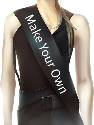 Miss Congeniality Sash for Women – Customizable Satin Sash (White) in Saudi Arabia