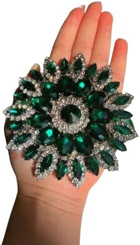 Henna Night Hand Wrap khena pech for Afghan Persian Weddings - Bridal and Groom Hand Covering for Traditional Henna Ceremony (2 hand wraps) (Green) (Green, silver) in Saudi Arabia