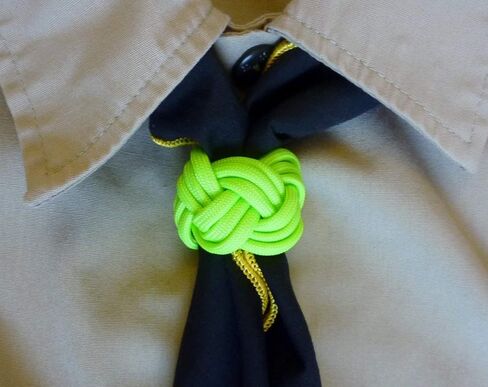 Neckerchief Slide Woggle for Scouts Paracord Turks Head Knot Neon (Electric) in Saudi Arabia