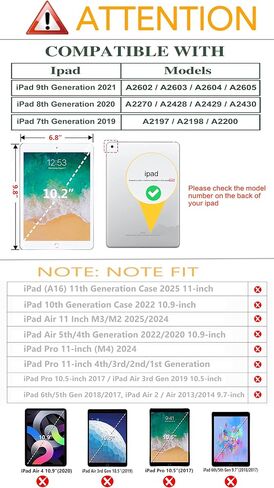 حافظة Vimorco رفيعة لجهاز ipad 9th 8th 7th Generation 10.2 بوصة 2021 2020 2019، غطاء حماية هجين مقاوم للصدمات لجهاز Apple ipad 9 8 7 Gen، حامل متعدد قابل للتعديل مع خاصية النوم/الاستيقاظ التلقائي، ديزي in Saudi Arabia