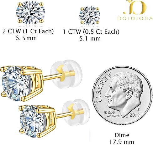 Moissanite Earrings for Women Men 18K White Gold Plated Round Cut Lab Created Diamond Halo Stud Earrings in Saudi Arabia