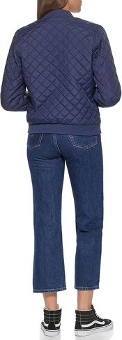 Levi's Women's Diamond Quilted Bomber Jacket, Sea Green, 1X in Saudi Arabia