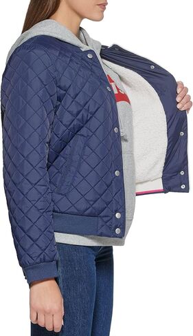 Levi's Women's Diamond Quilted Bomber Jacket, Sea Green, 1X in Saudi Arabia