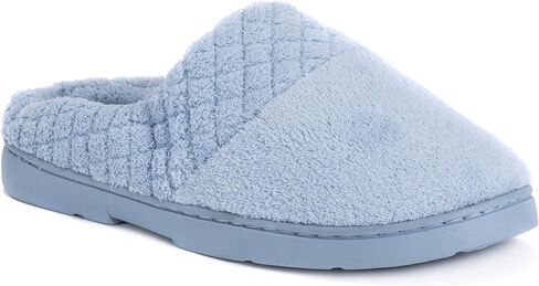 MUK LUKS womens Women's Micro Chenille Clog Slipper, Blue, X-Large US in Saudi Arabia