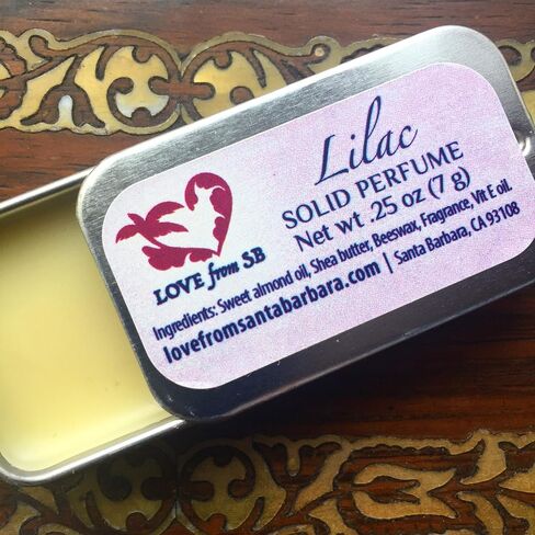 Compact Personal Solid Perfume | Convenient, fits in your purse or travel bag | Luxurious Artisan Spa Gift (Lilac) in Kuwait