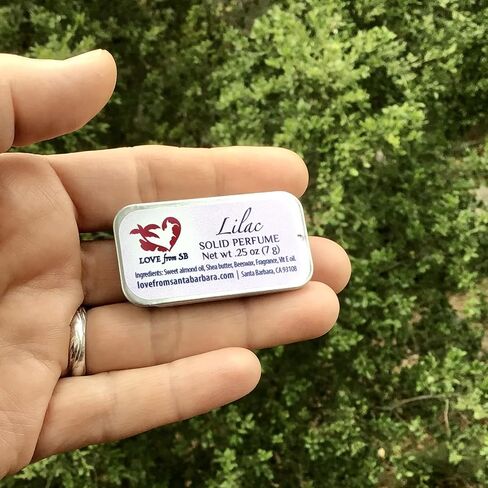 Compact Personal Solid Perfume | Convenient, fits in your purse or travel bag | Luxurious Artisan Spa Gift (Lilac) in Kuwait