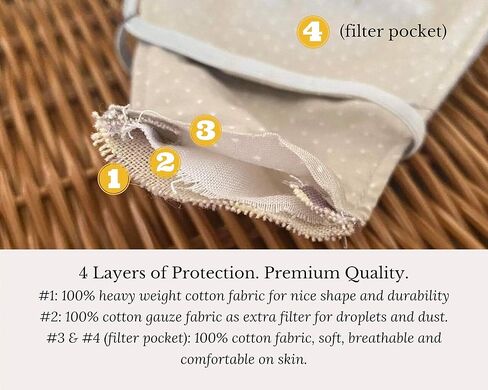 Three Pack of Reusable Face Masks - Super Soft Face Mask Made with Breathable Cotton, Adjustable Mask, Washable Cloth Mask - Adult Face Masks For Women and Men - Fabric Mask, 100% Cotton Mask in Saudi Arabia