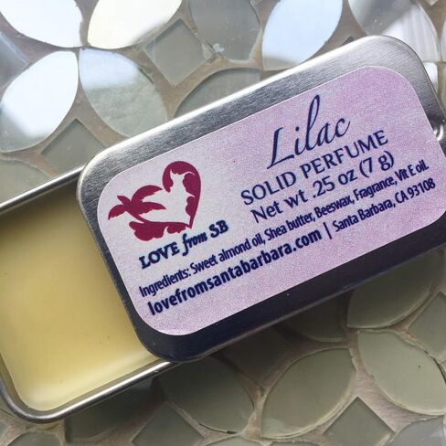 Compact Personal Solid Perfume | Convenient, fits in your purse or travel bag | Luxurious Artisan Spa Gift (Lilac) in Kuwait