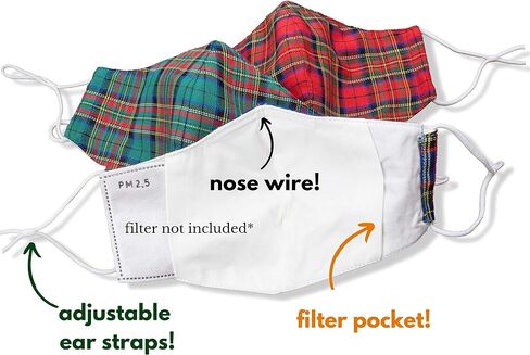 Three Pack of Reusable Face Masks - Super Soft Face Mask Made with Breathable Cotton, Adjustable Mask, Washable Cloth Mask - Adult Face Masks For Women and Men - Fabric Mask, 100% Cotton Mask in Saudi Arabia
