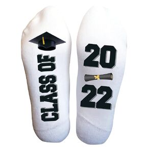 Funky Fun Socks With Sayings: Handcrafted Novelty Delights for All Ages, Versatile Sizing for Sizes 6-14, Exceptional Comfort & Durability, Graduation Themed Collection