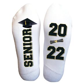 Funky Fun Socks With Sayings: Handcrafted Novelty Delights for All Ages, Versatile Sizing for Sizes 6-14, Exceptional Comfort & Durability, Graduation Themed Collection