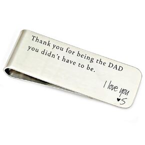 Dad Didn't Have To Money Clip Personalized Step Dad Father Thank You Step Money Gift Idea Gift Idea Personalized Money Gift Father Bonus DAD-DIDN'THAVE-MONEY