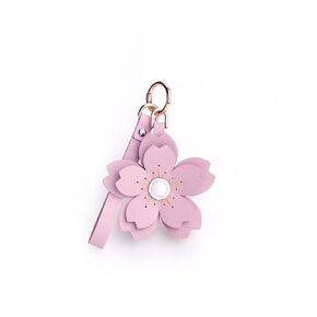 Leather Cherry Blossom Charm for Handbags, Purses, Totes, Keychains and Cars Handmade with Alran Sully Goatskin (Leather strap)