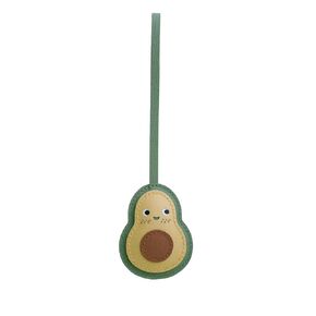 Leather Avocado Charm for Handbags, Purses, Totes, Keychains and Cars Handmade with Alran Sully Goatskin (Metal-clasp strap) (Metal-clasp strap)