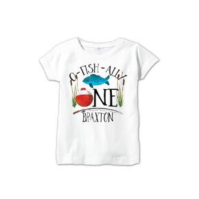 Boy's Personalized O-Fish-Ally One Fishing Birthday Top
