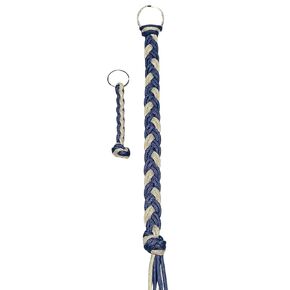 9" Royal Blue and White Braided Air Horn Pull Cord Custom Paracord Lanyard, Gifts for Truckers