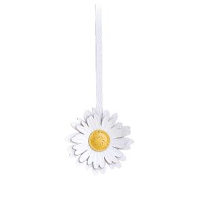 Leather Daisy Charm for Handbags, Purses, Totes, Keychains and Cars Handmade with Alran Sully Goatskin (Metal-clasp strap)
