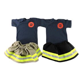 Firefighter Baby Wide Skirt Outfit Bunker Gear Look New Born Photo Prop
