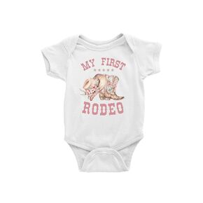 My First Rodeo 1st Birthday Shirt or Bodysuit Baby Girl First Birthday Tee Farm Barnyard Clothes Western Cow Top Baby Girls Cowgirl Party One Year Old Outfit