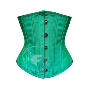 Green Polyester Silk Waist Trainer Corset - Slimming Shapewear for Hourglass Figure (30" (For 34-35 inch Natural Waist))