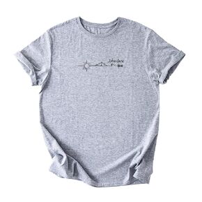 Family Adventure T-shirt Camping Mountain Hiker Nature Lover Camping Gift Vacation Shirt Unisex Cotton Tops Tees Women Men Everyday Wear Shirt Gift Handmade Custom Printed (Military Green, Small)