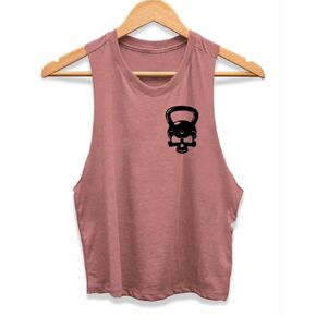 Kettlebell Skull Cropped Tank